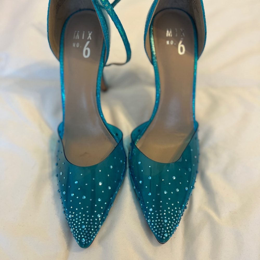 Mix No. 6 Teal Embellished Heels